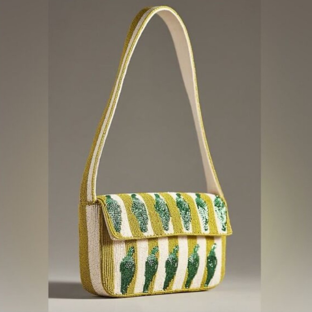 Anthropologie The Fiona Beaded Bag: Food & Drink Edition Jalapeno